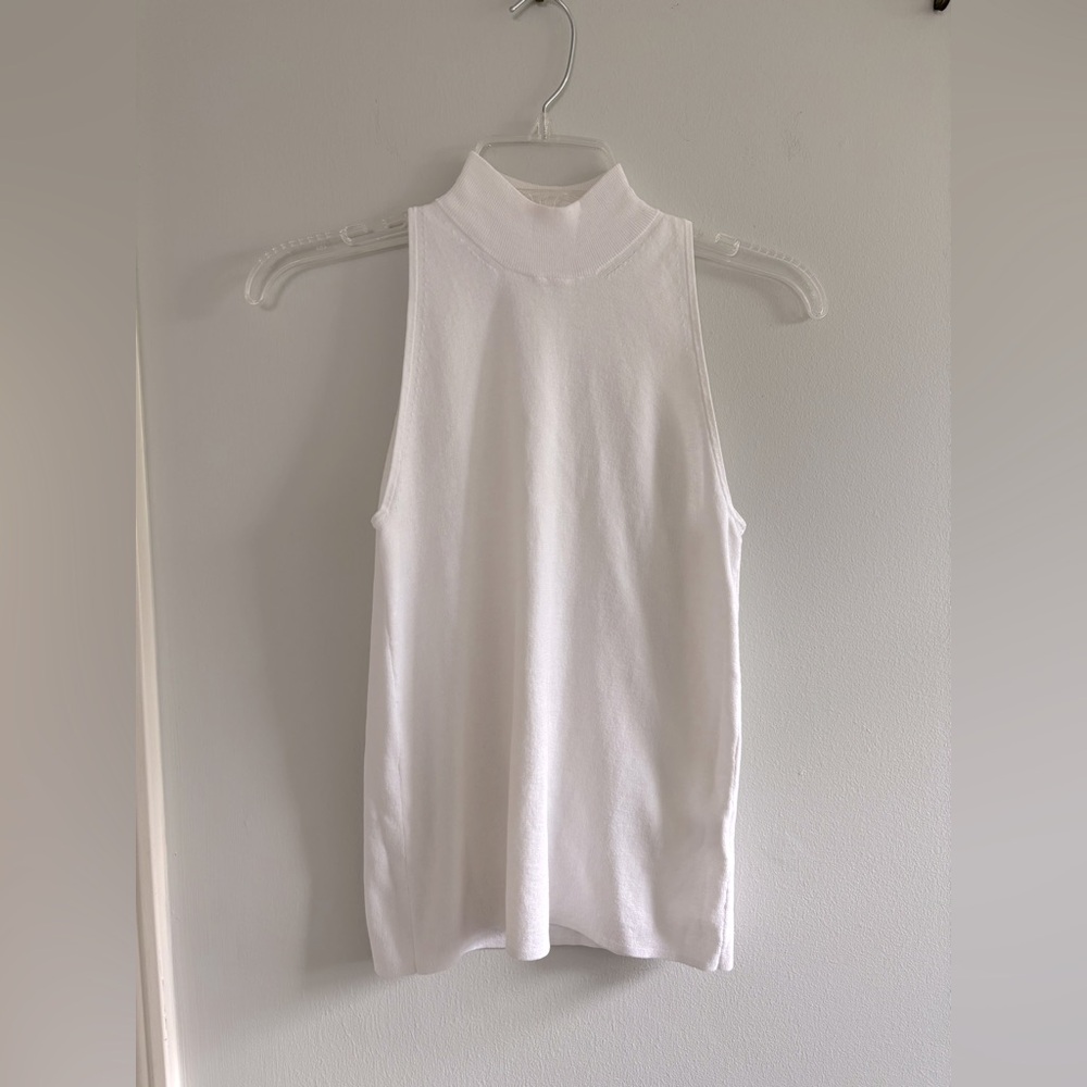 A.L.C. white sleeveless mock neck shell sweater
